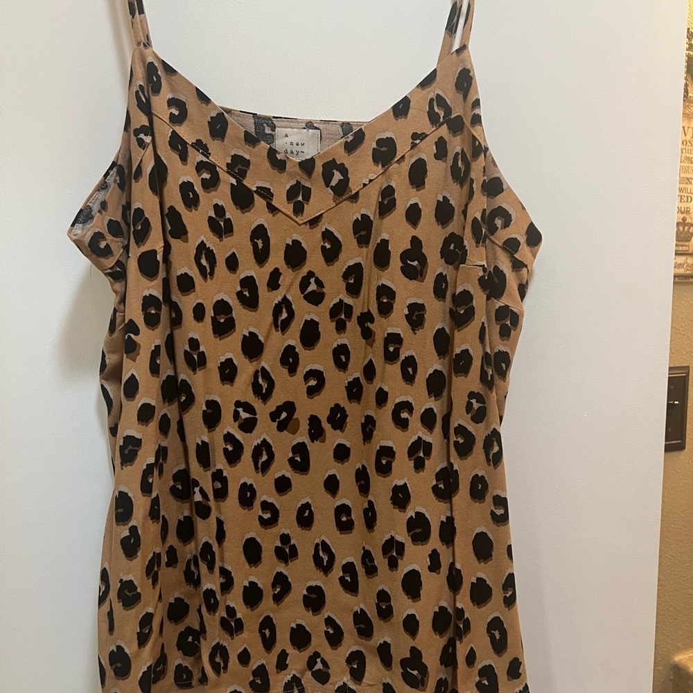 A New Day Tan and Cream Fitted Camisole